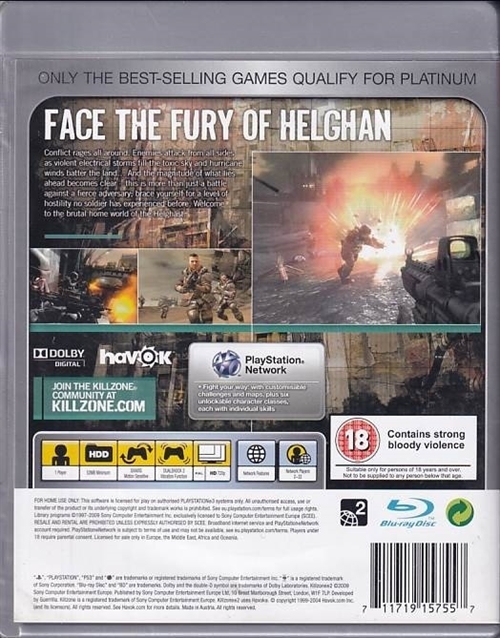 Killzone 2 - PS3 (B Grade) (Genbrug)